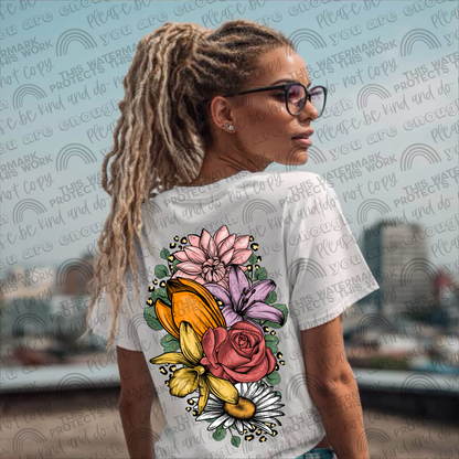 Mama Leopard Floral Front & Back- 2 PNG Files