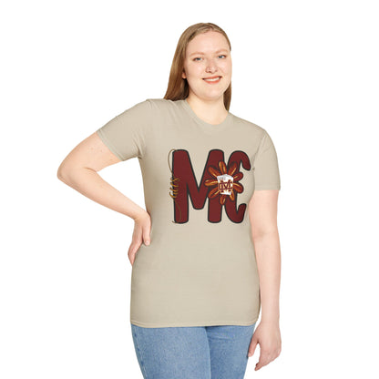 Aces Floral Letters Adult Unisex Softstyle T-Shirt
