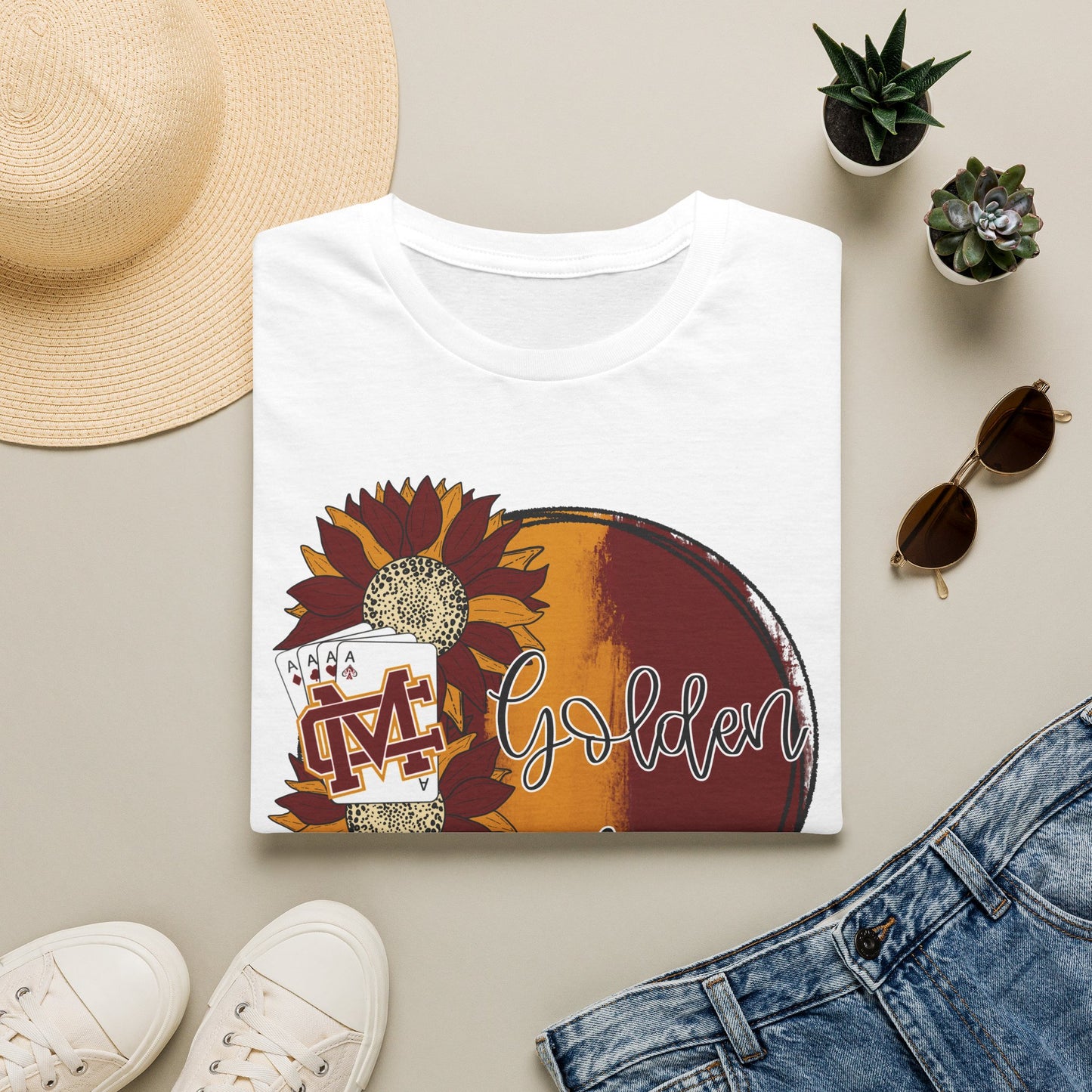 Golden Aces Sunflowers Adult Unisex Softstyle T-Shirt