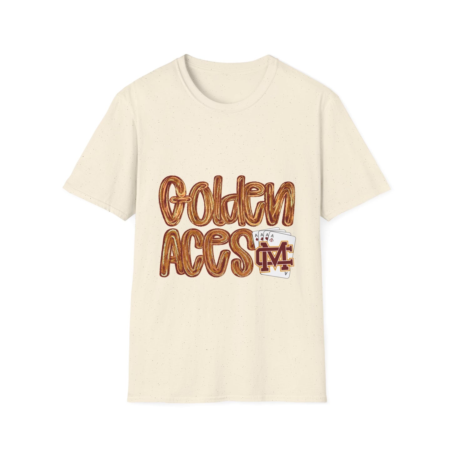 Golden Aces Brushstrokes Adult Unisex Softstyle T-Shirt
