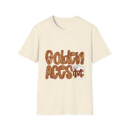 Golden Aces Brushstrokes Adult Unisex Softstyle T-Shirt