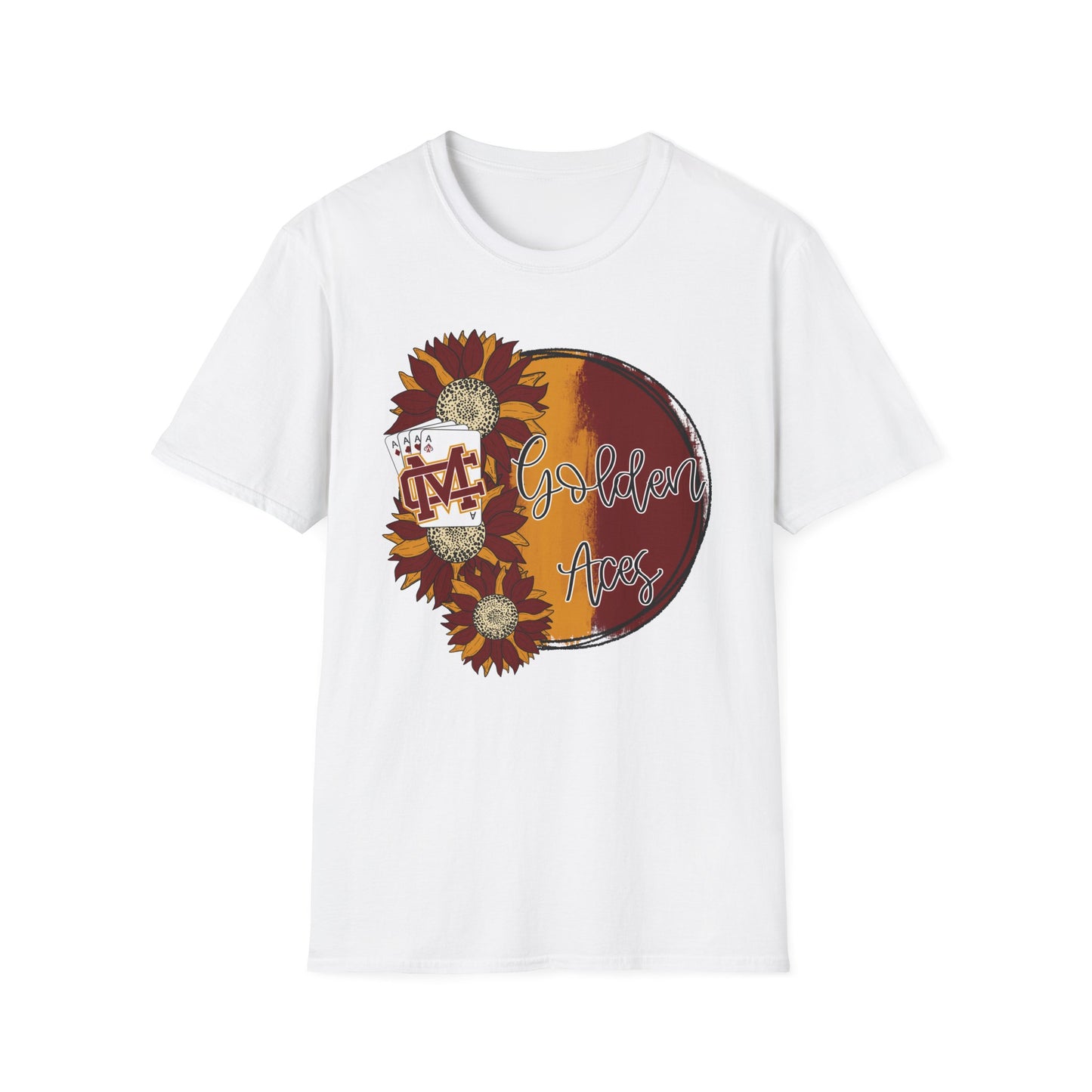Golden Aces Sunflowers Adult Unisex Softstyle T-Shirt