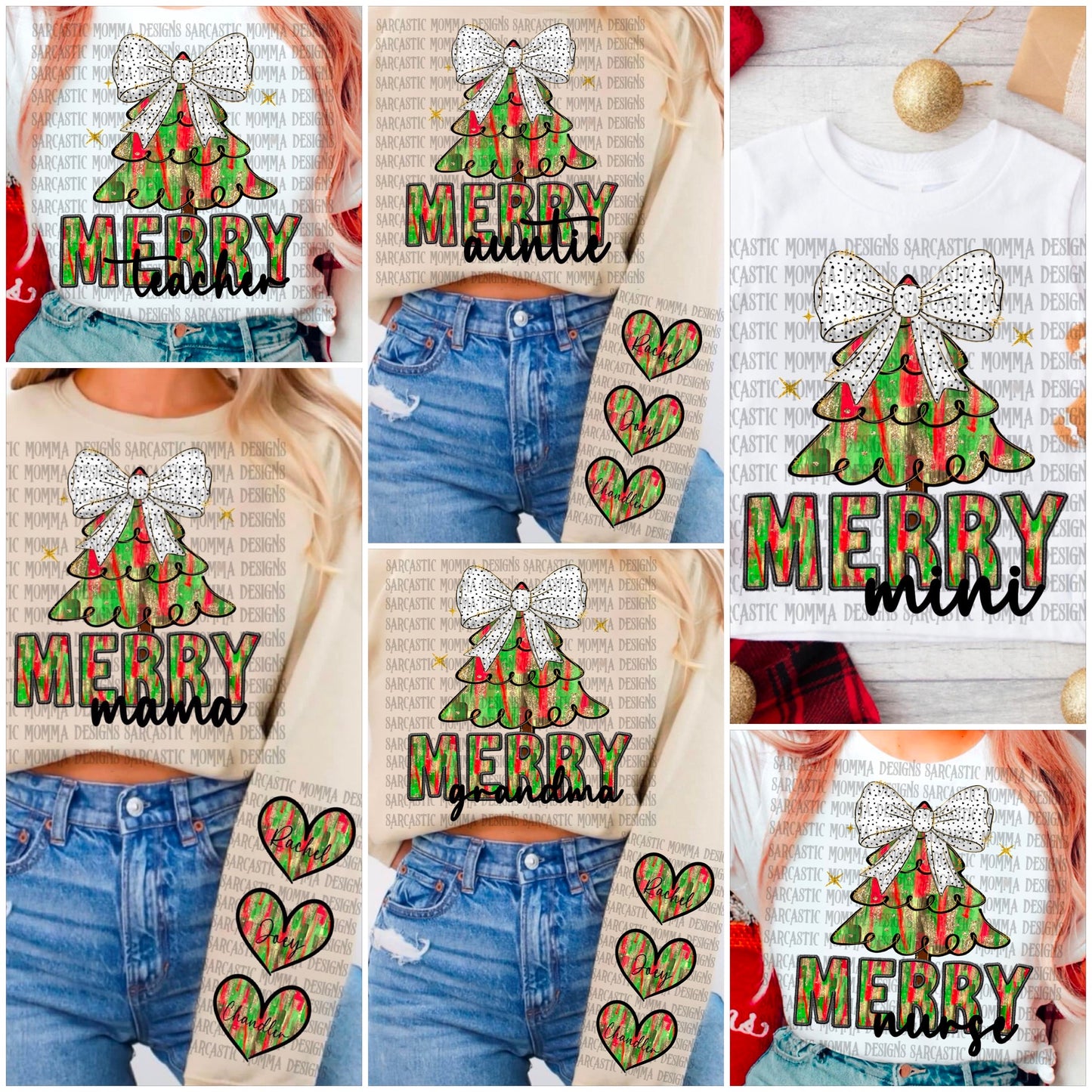 Merry Tree Titles with Sleeve Heart Bundle