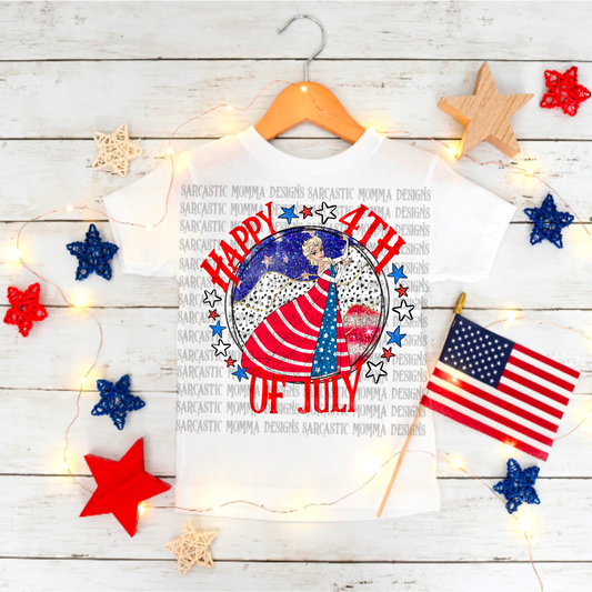 Happy 4th of July Elsa PNG File