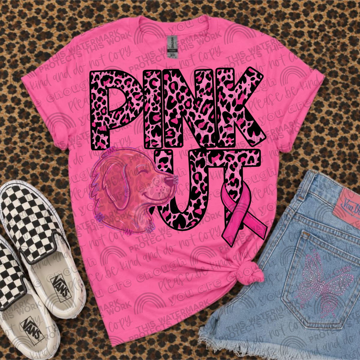Pink Out Mascot Dogs PNG File