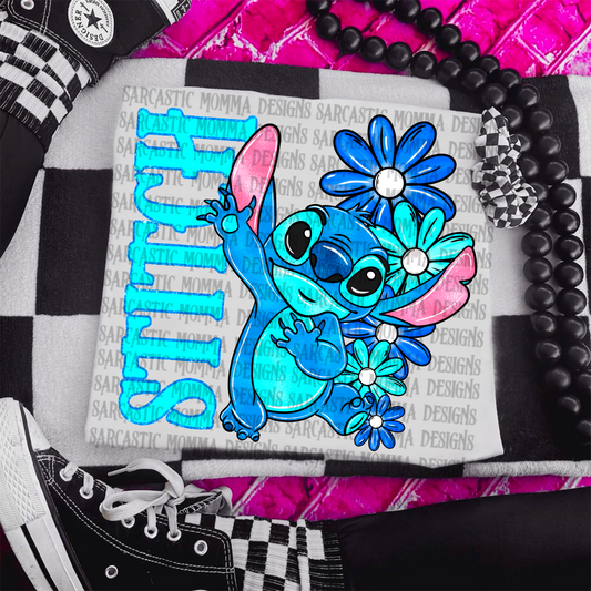 Stitch Floral PNG File