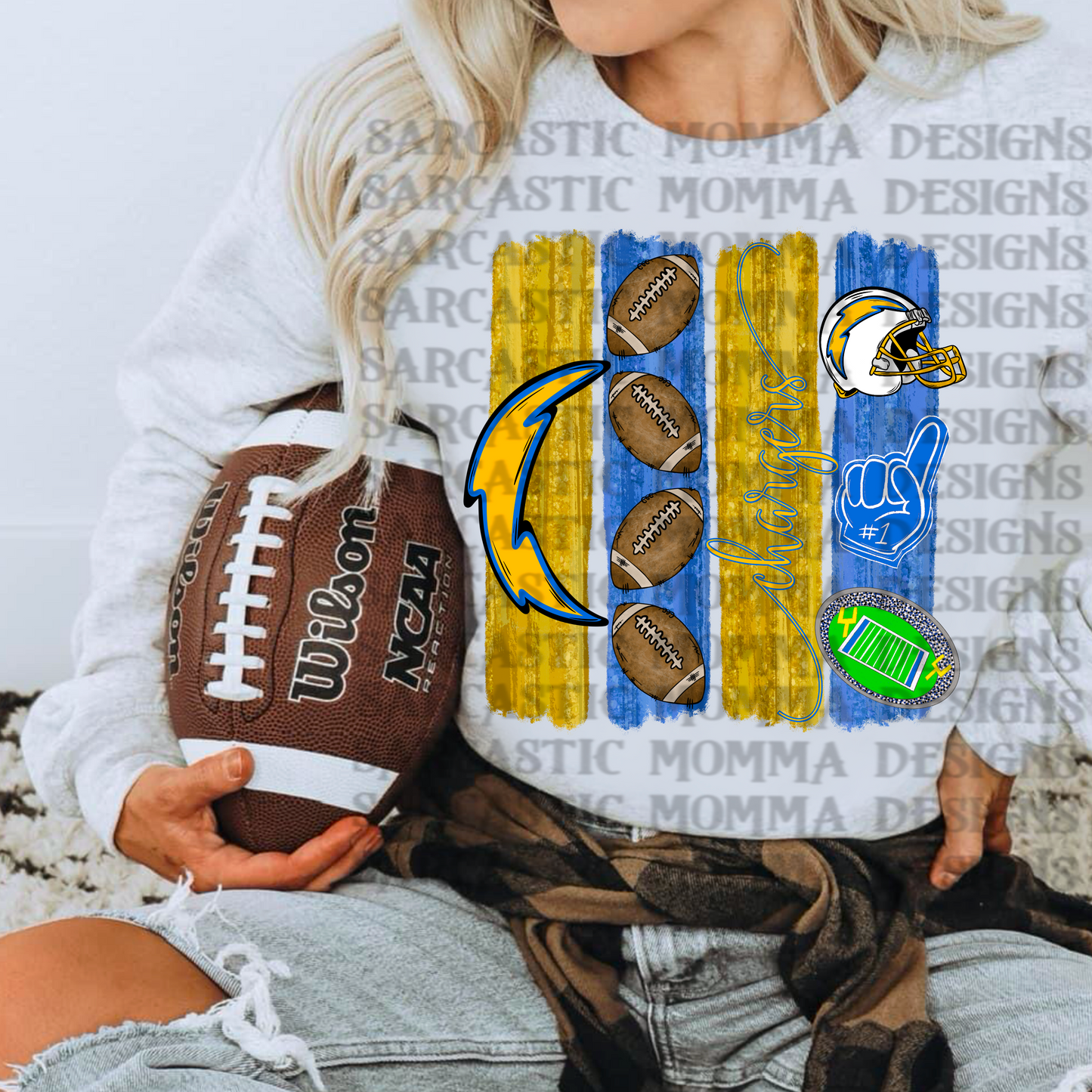 Chargers Brushstrokes PNG File