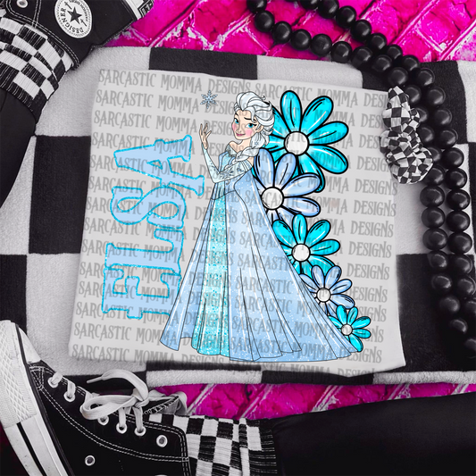 Elsa Floral PNG File
