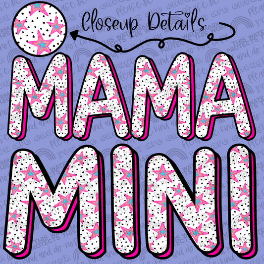 Stars Mama and Mini Set- 2 PNG Files