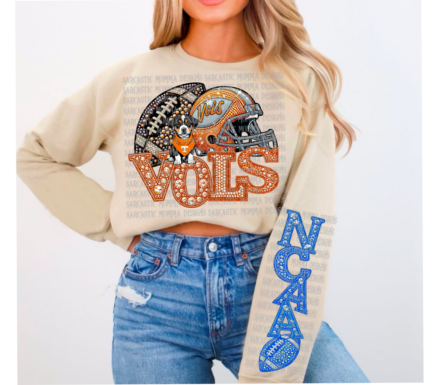 Vols Rhinestone Dog with Matching Sleeve- 2 PNG Files