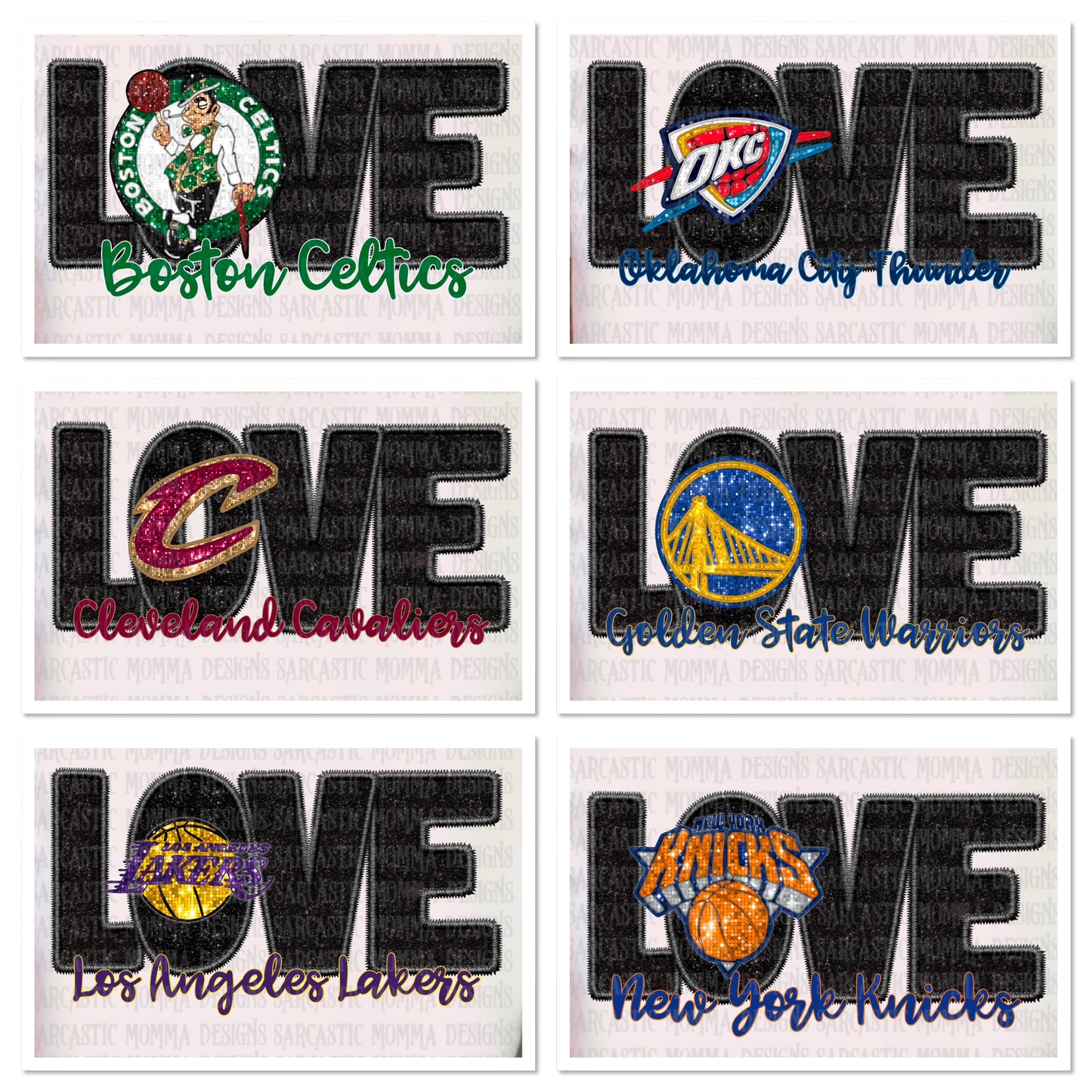 LOVE Basketball Sequin Logos Bundle