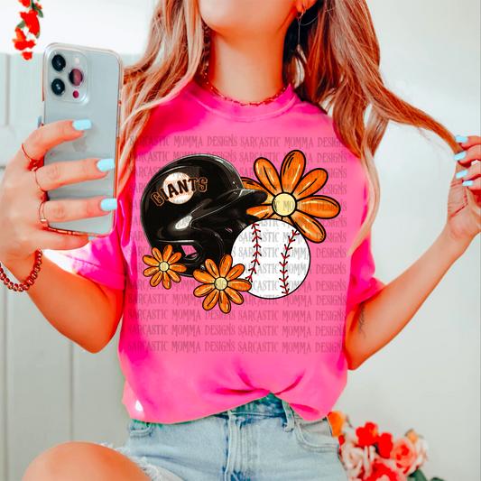 SF Giants Floral PNG File