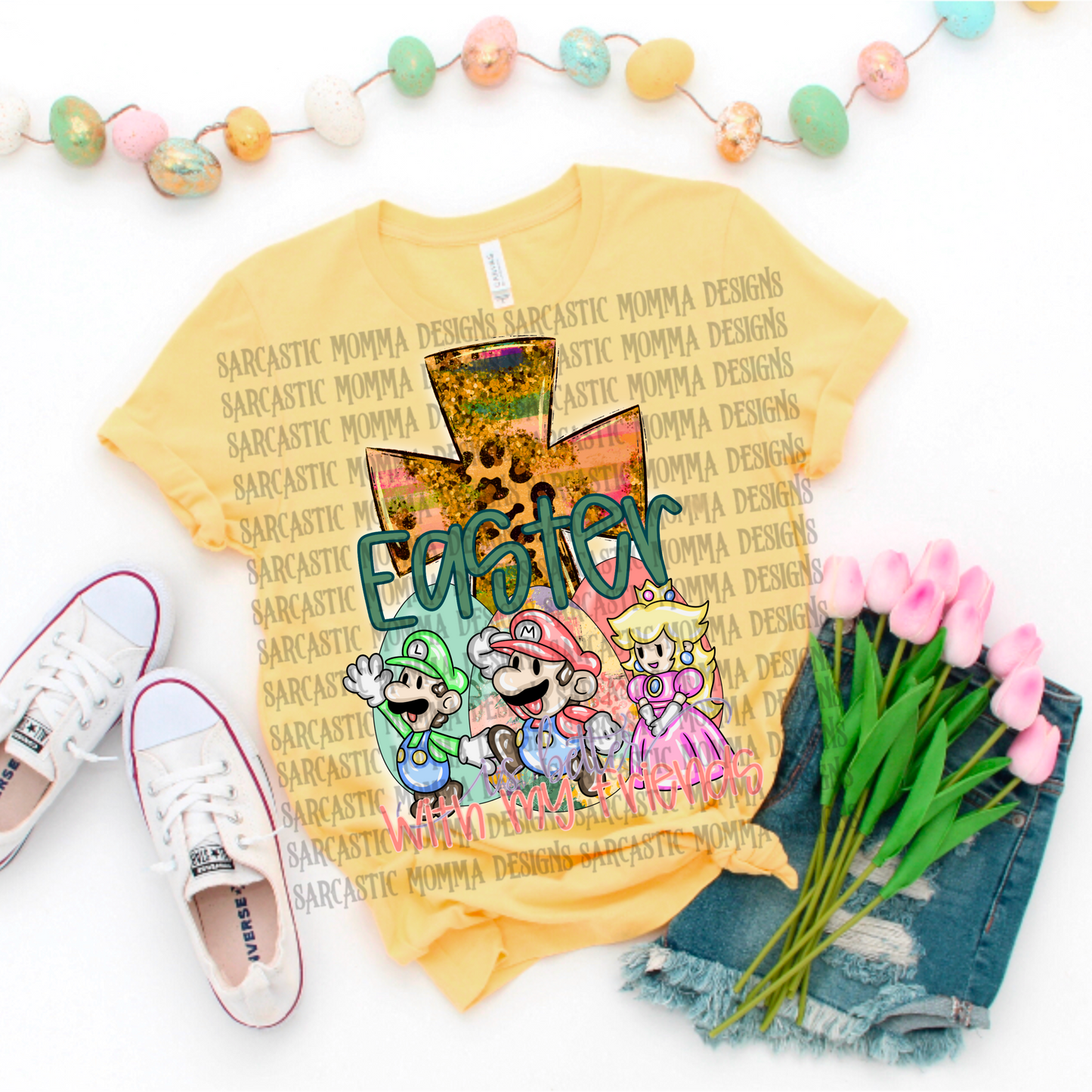 Super Mario Easter Is Better With My Friends PNG File