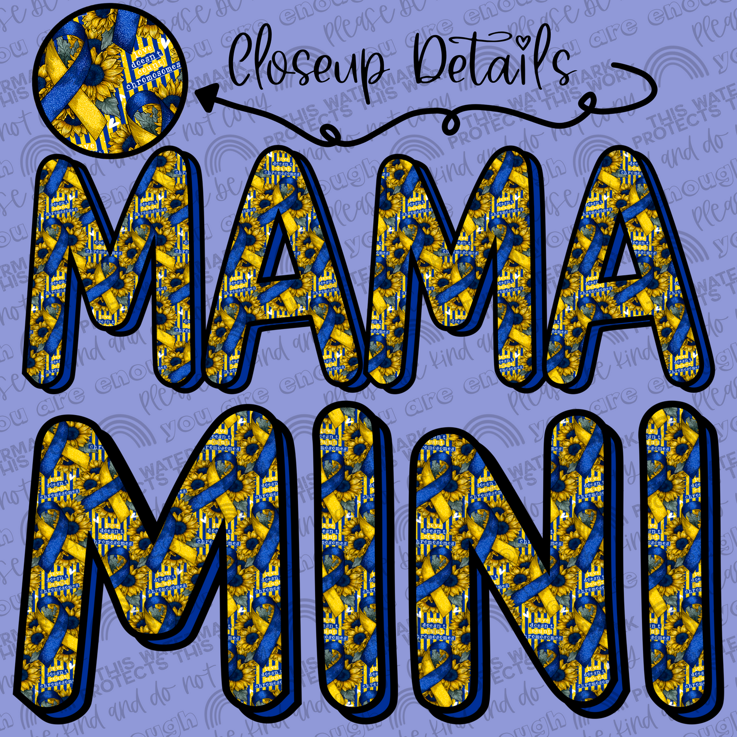 Love Doesn’t Count Chromosomes Mama and Mini Set- 2 PNG Files