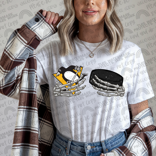 Penguins Hockey Skellie Hands PNG File