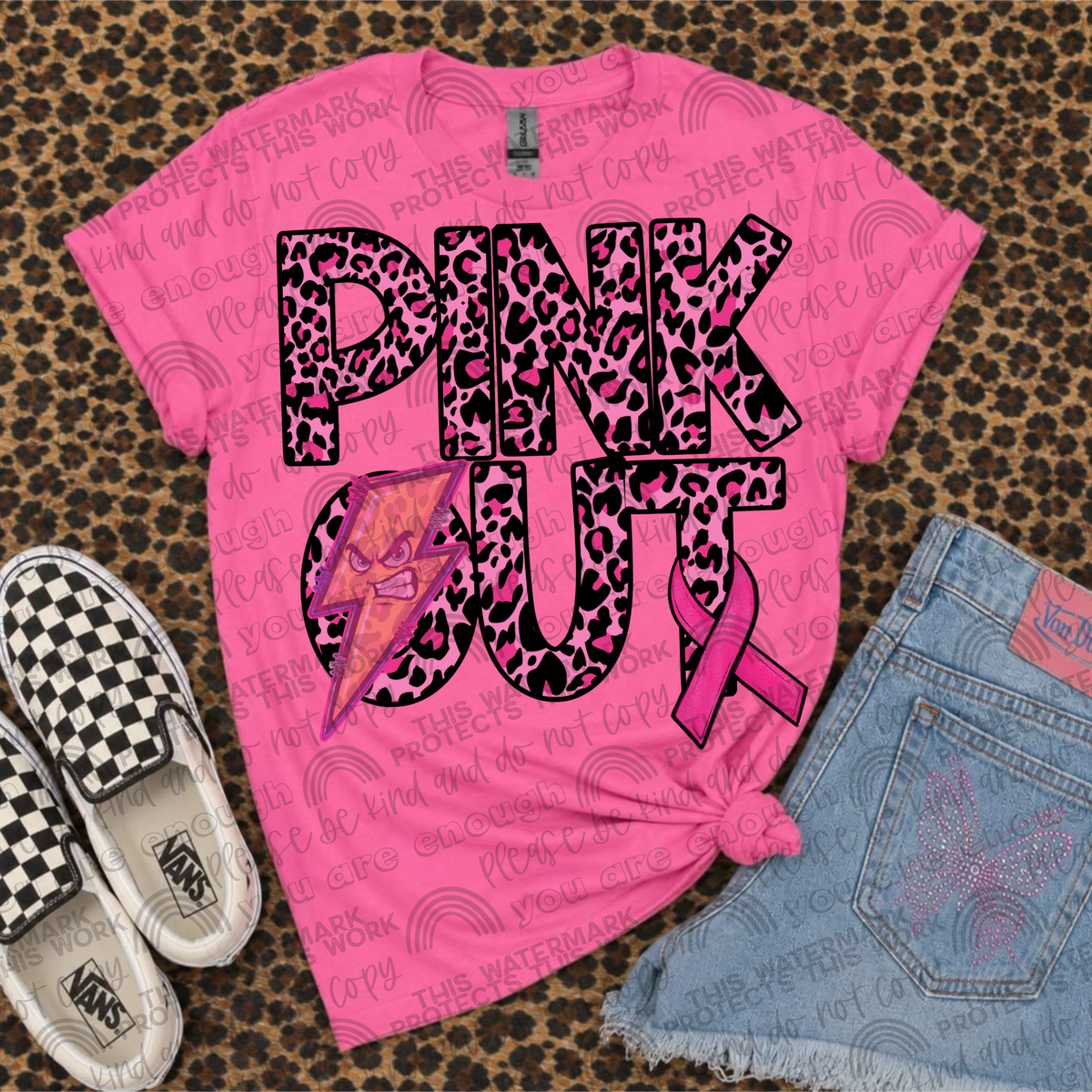 Pink Out Mascot Bolts PNG File