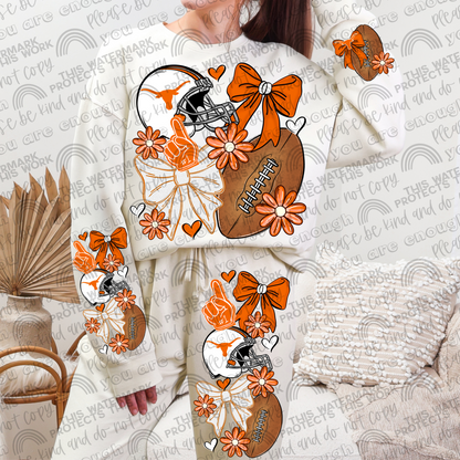 Pro and College Football Bows Bundle with Matching Sleeves and Pockets- 60 Teams- 180 PNG Files