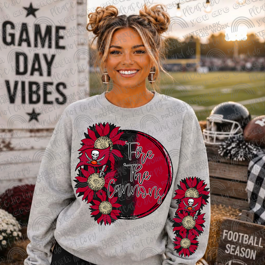 Fire The Cannons Sunflowers with Sleeve- 2 PNG Files