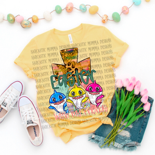 Baby Shark Easter Is Better With My Friends PNG File