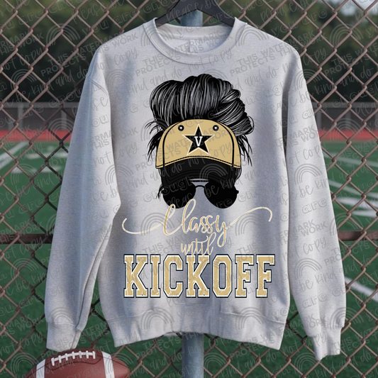 Classy Until Kickoff Messy Bun Hat Vanderbilt PNG File
