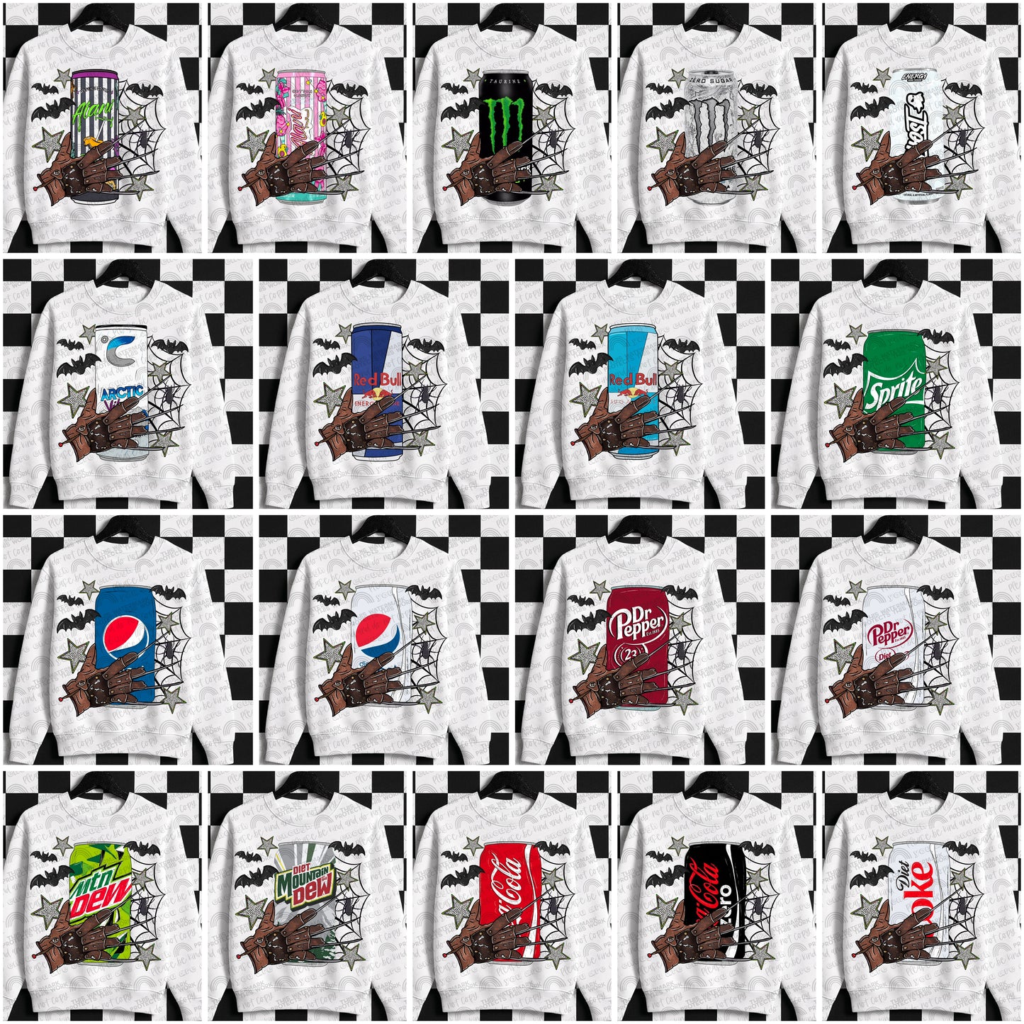 Freddy Hand Drinks & Snacks Bundle- 43 PNG Files