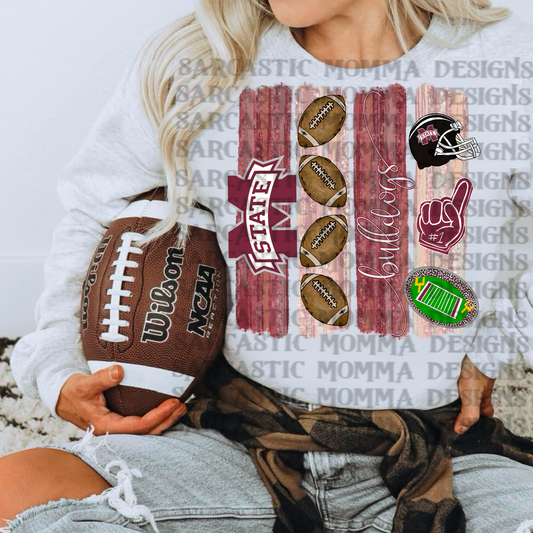 Mississippi State Bulldogs Brushstrokes PNG File