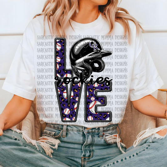 Rockies Baseball LOVE PNG File