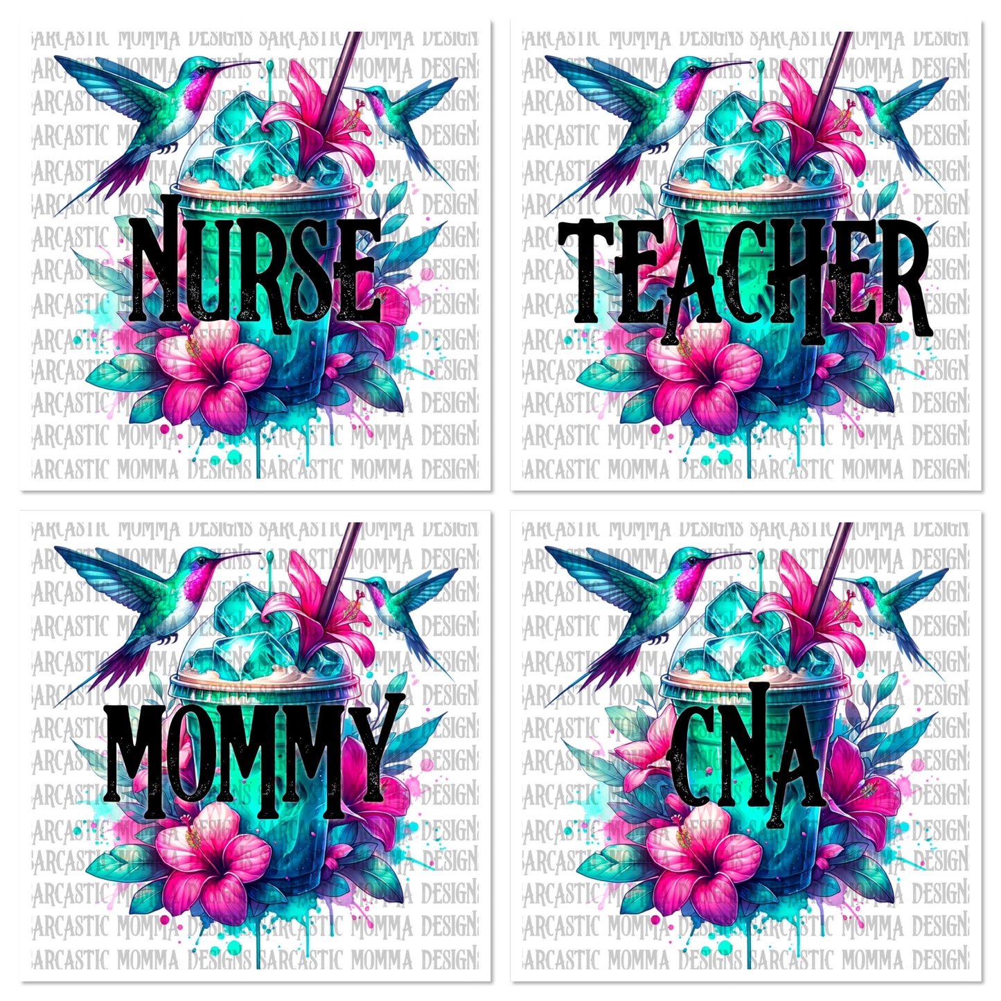 Coffee Hummingbird Titles Bundle