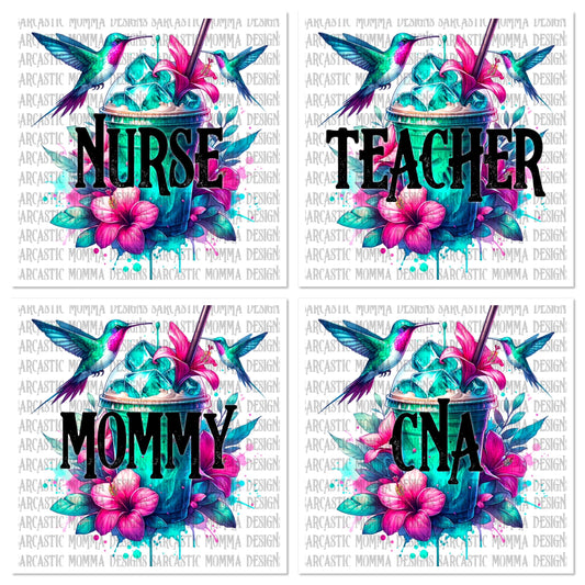 Coffee Hummingbird Titles Bundle