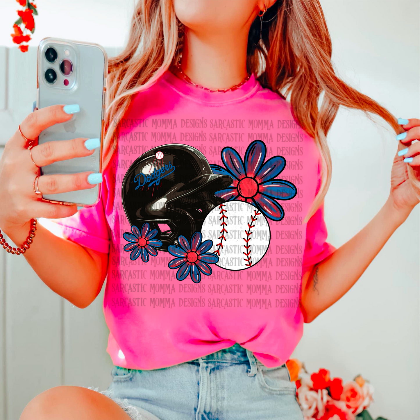 Dodgers Floral PNG File
