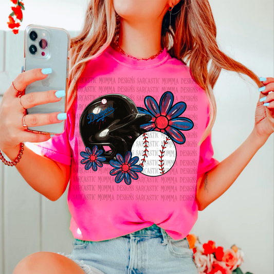 Dodgers Floral PNG File