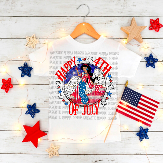 Happy 4th of July Jasmine PNG File