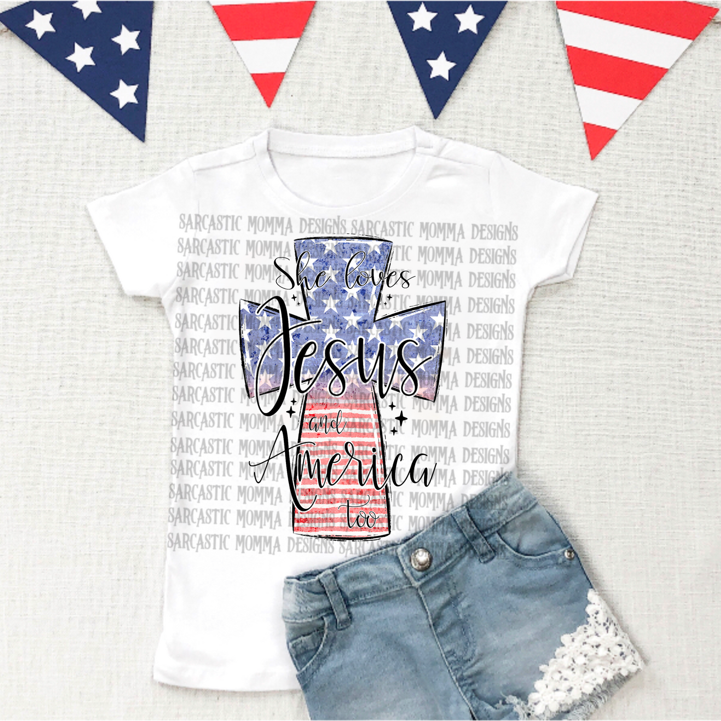 She Loves Jesus And America Too PNG File