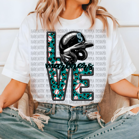 Mariners Baseball LOVE PNG File
