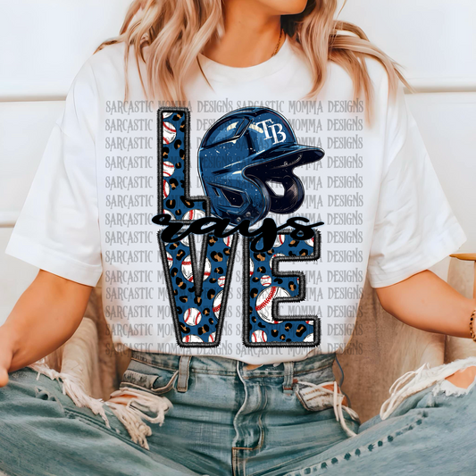 Rays Baseball LOVE PNG File
