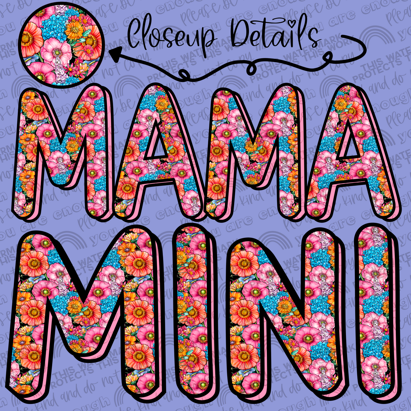Flower Market Mama and Mini Set- 2 PNG Files