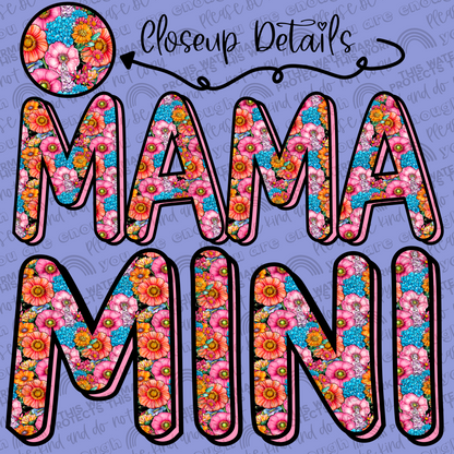 Flower Market Mama and Mini Set- 2 PNG Files