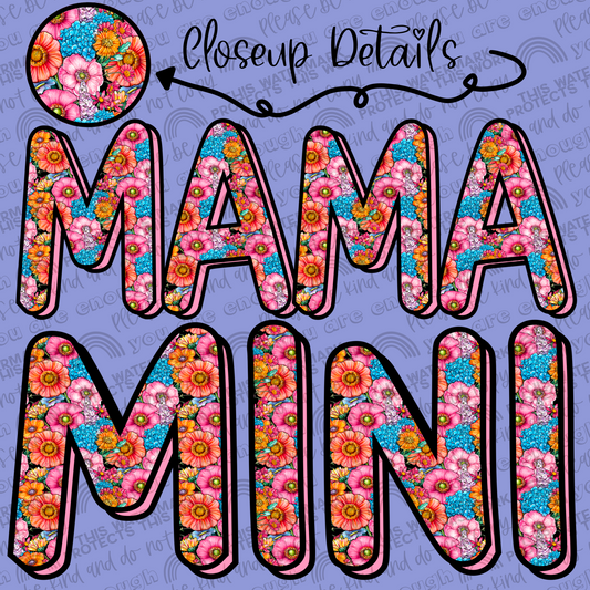 Flower Market Mama and Mini Set- 2 PNG Files