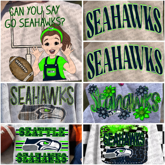 Seahawks Bundle- 7 PNG Files