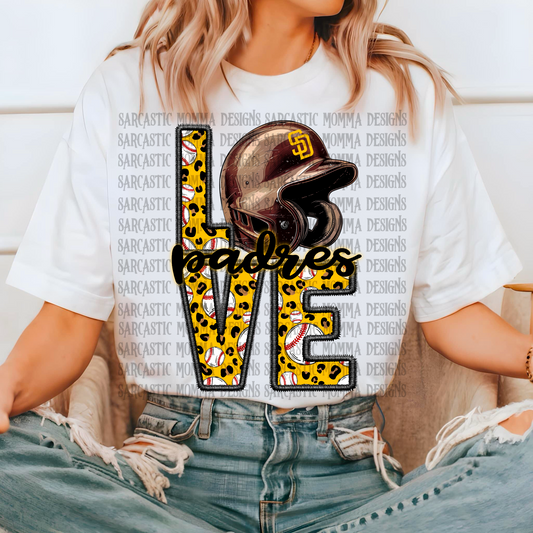 Padres Baseball LOVE PNG File