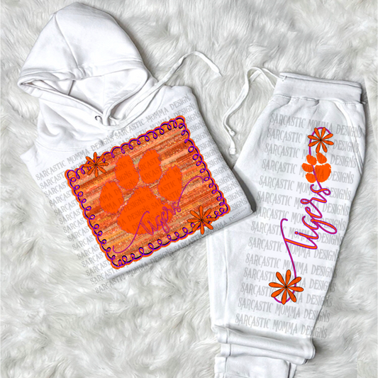 Clemson Tigers Framed with Matching Sleeve- 2 PNG Files