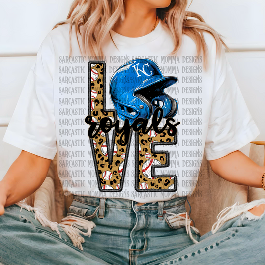 Royals Baseball LOVE PNG File