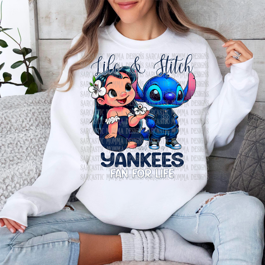 Lilo & Stitch and a Yankees Fan For Life PNG File