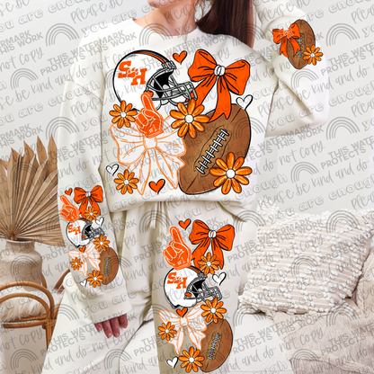 Pro and College Football Bows Bundle with Matching Sleeves and Pockets- 60 Teams- 180 PNG Files