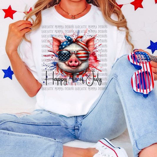 Pig Happy 4th of July PNG File
