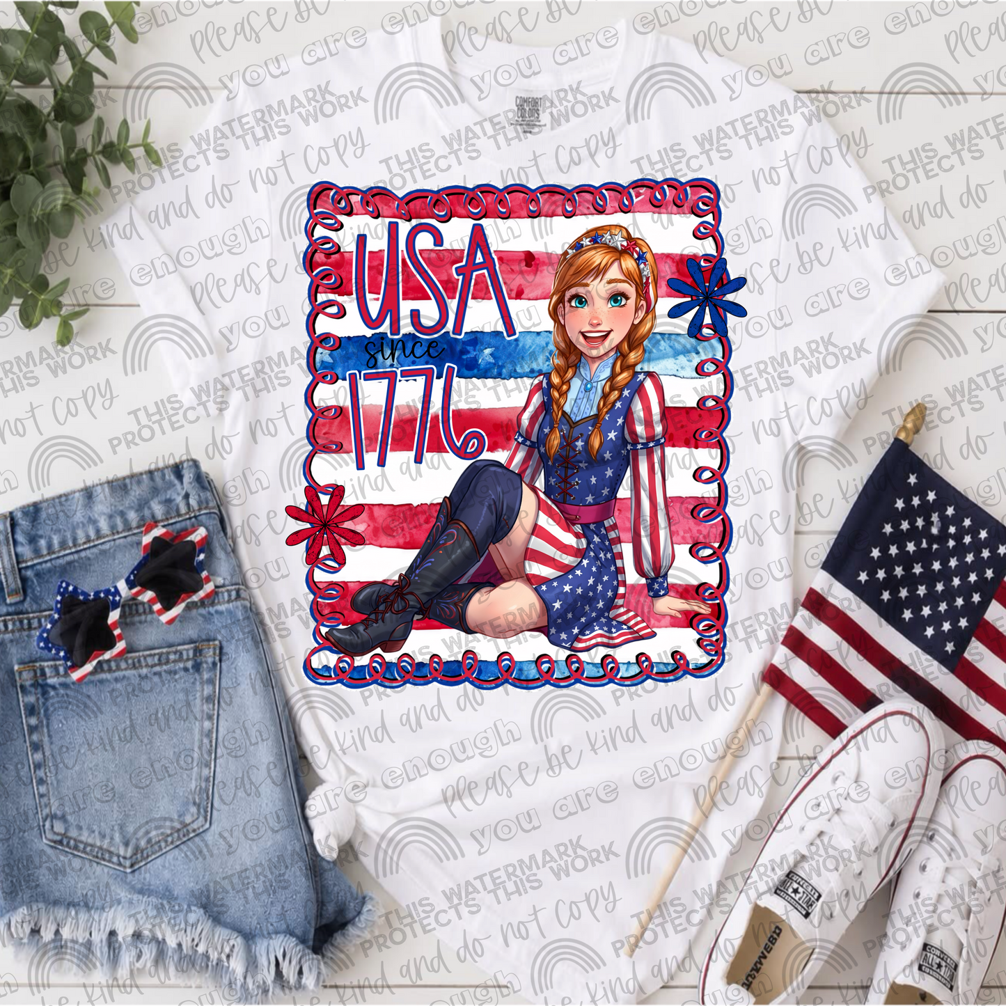 Princesses USA Since 1776 Bundle- 17 PNG Files