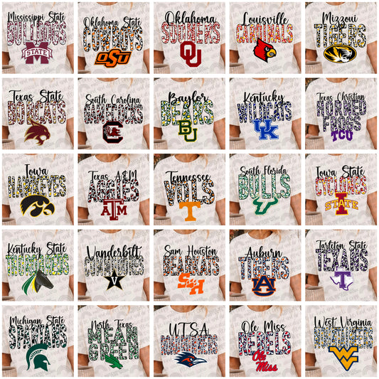 Leopard College Football Bundle- 54 PNG Files