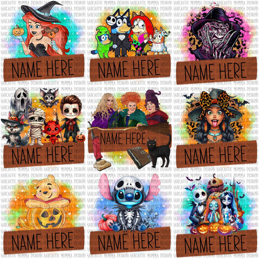 Halloween Personalized Name Bundle 45 PNG Files
