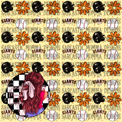SF Giants Floral Seamless File
