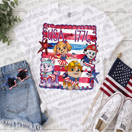 Paw Patrol USA Since 1776 PNG File